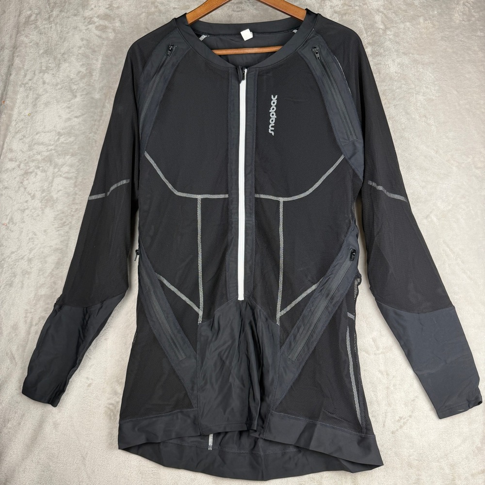 Snapbac Mens Compression‎ Mesh Performance Long Sleeve Shirt Black XXXL Techwear